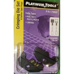 Platinum Tools (17060C) Crimping Die Set for N Type Plugs, P/N 17000C & 16500C